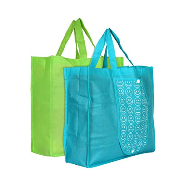 Foldable Reusable Smiley Printed Shopping Bag  Manufacturers, Suppliers in Delhi