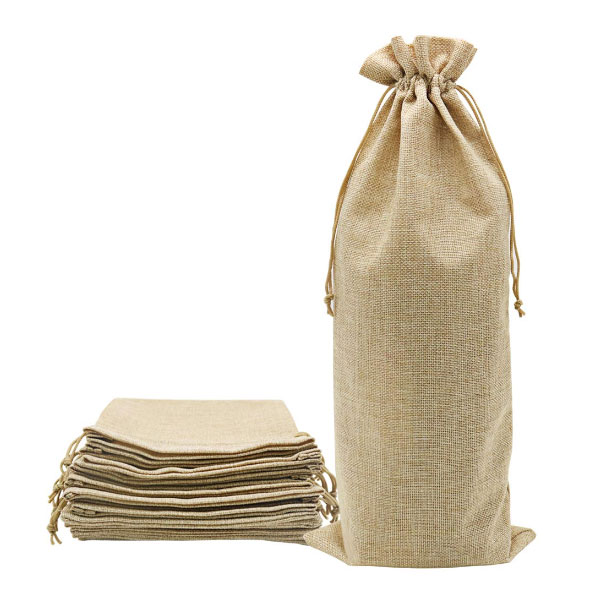 Hessian Wine Bottle Gift Bags with Drawstring  Manufacturers, Suppliers in Delhi