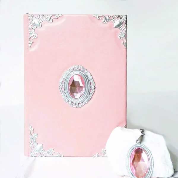 Pink Leather Journal Diary with Pendant Set for Womens  Manufacturers, Suppliers in Delhi